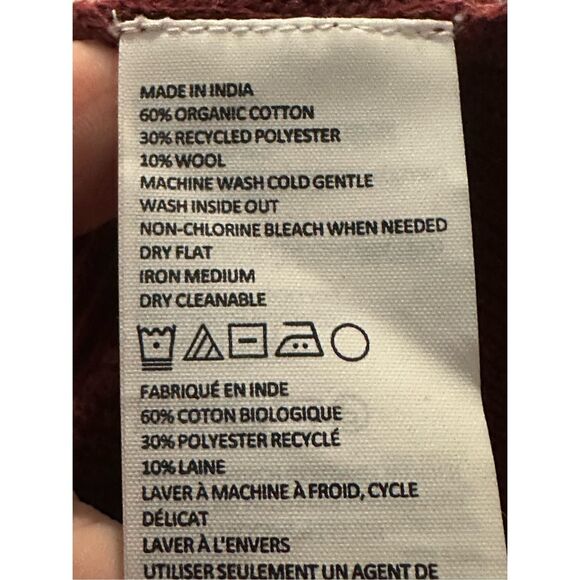 Prana NWT size M Maroon Milani Waffle Knit Sweater Dress Organic Cotton Wool ble - Picture 7 of 9